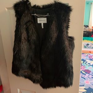 BCBG fur vest